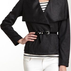 Kenneth Cole New York Dramatic Collar Faux Suede Jacket SZ XL